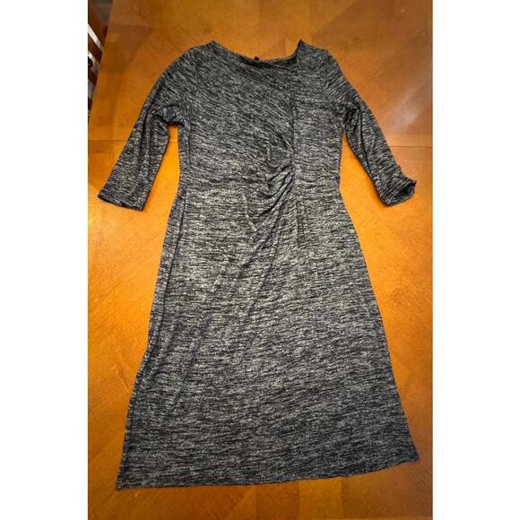 Talbots Dresses & Skirts - Gray Knitted Midi Dress with 3/4 Sleeves Talbots